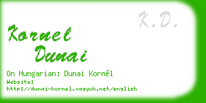 kornel dunai business card