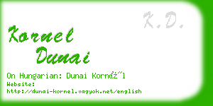 kornel dunai business card